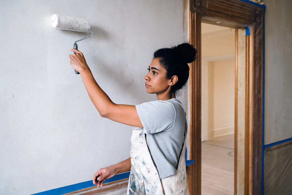 Tradesperson working on site without distractions